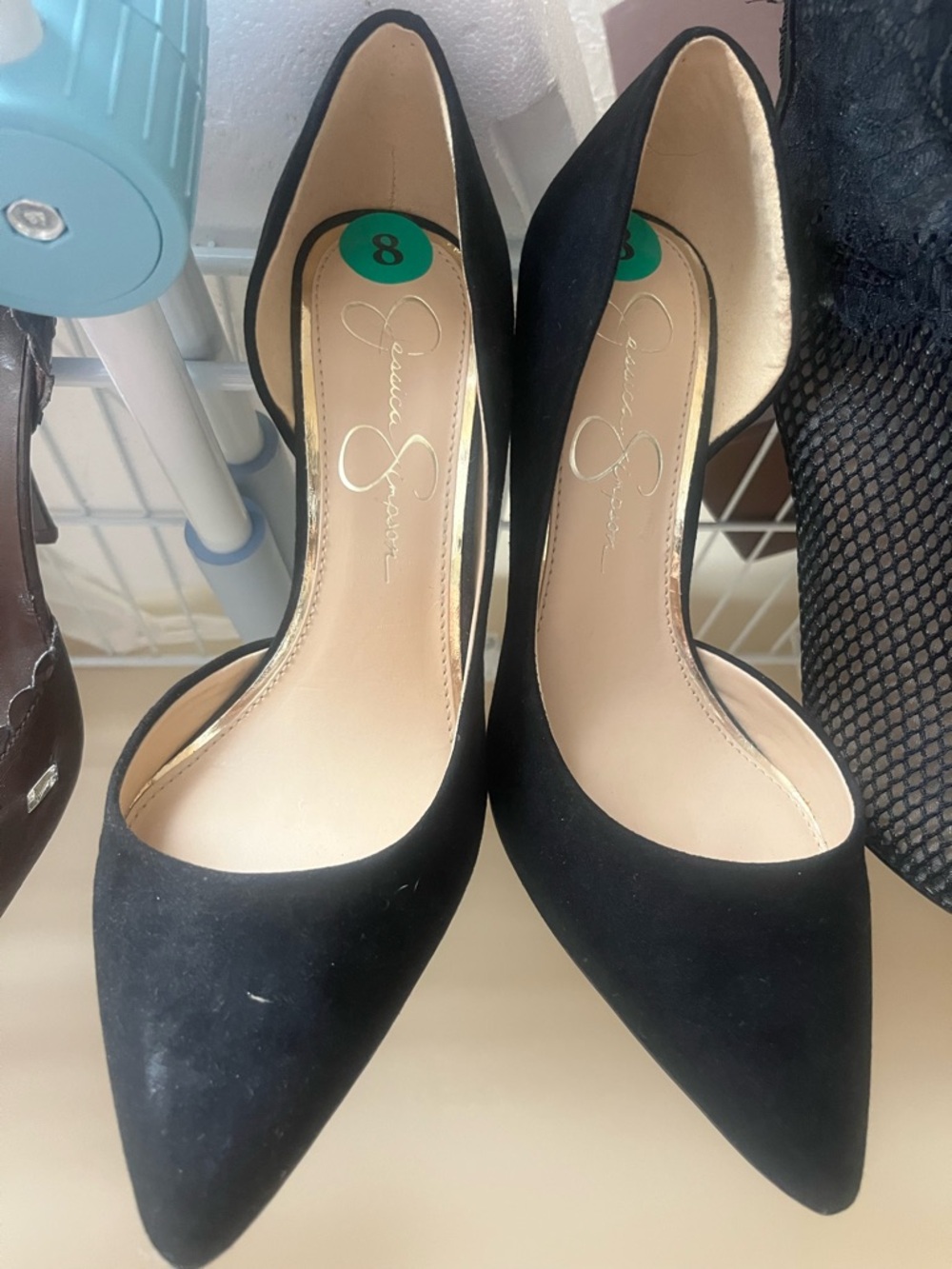 Jessica Simpson Black Pointed D'Orsay Pumps